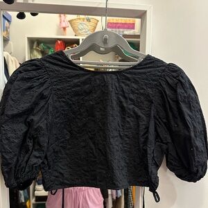 Zara Eyelet Crop Top